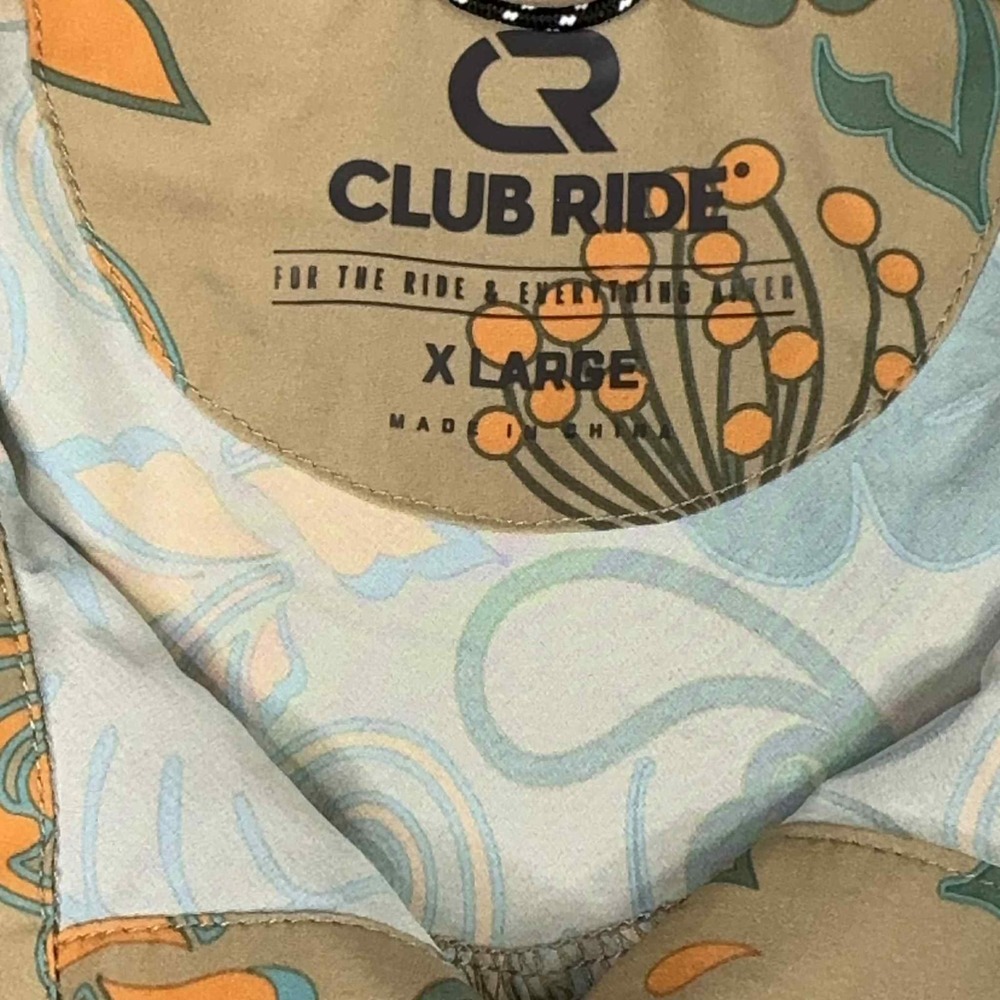 Club Ride Bandara Trailhead Party Shirt Women's Size XL Coriander Brown Paisley - Picture 2 of 13
